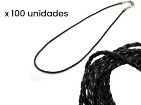 Collar cuero trenzado x 100